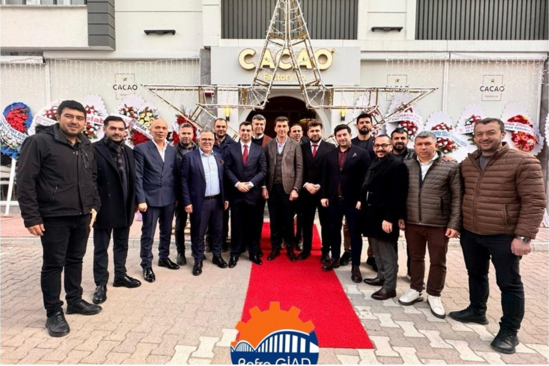 Bafra GİAD Yönetimi Cacao Factory İşletmesinin Açılış Törenine Katıldı